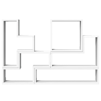 Wandschap 96x12x64 cm bewerkt hout wit