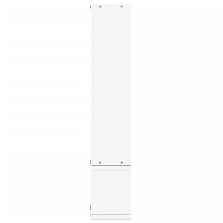 Wandschap 96x12x64 cm bewerkt hout wit