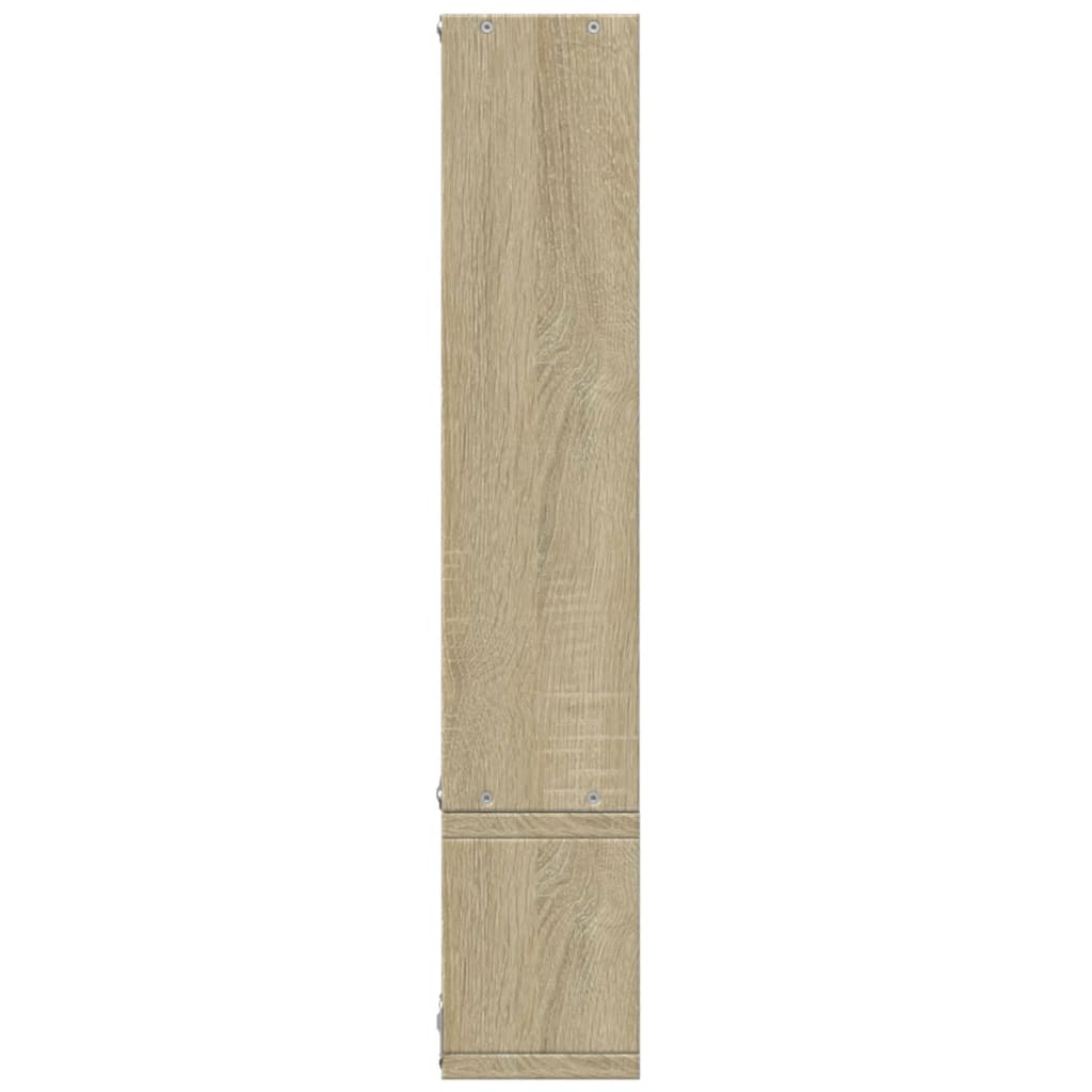 Wandschap 96x12x64 cm bewerkt hout sonoma eikenkleurig