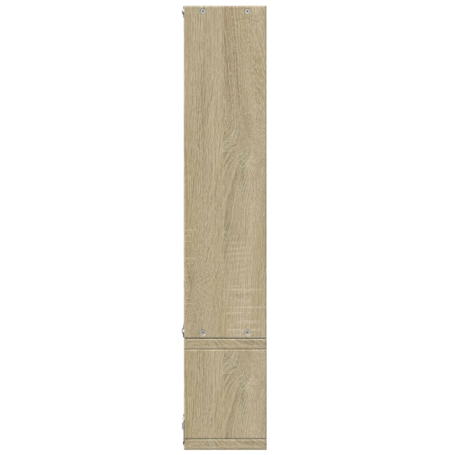 Wandschap 96x12x64 cm bewerkt hout sonoma eikenkleurig