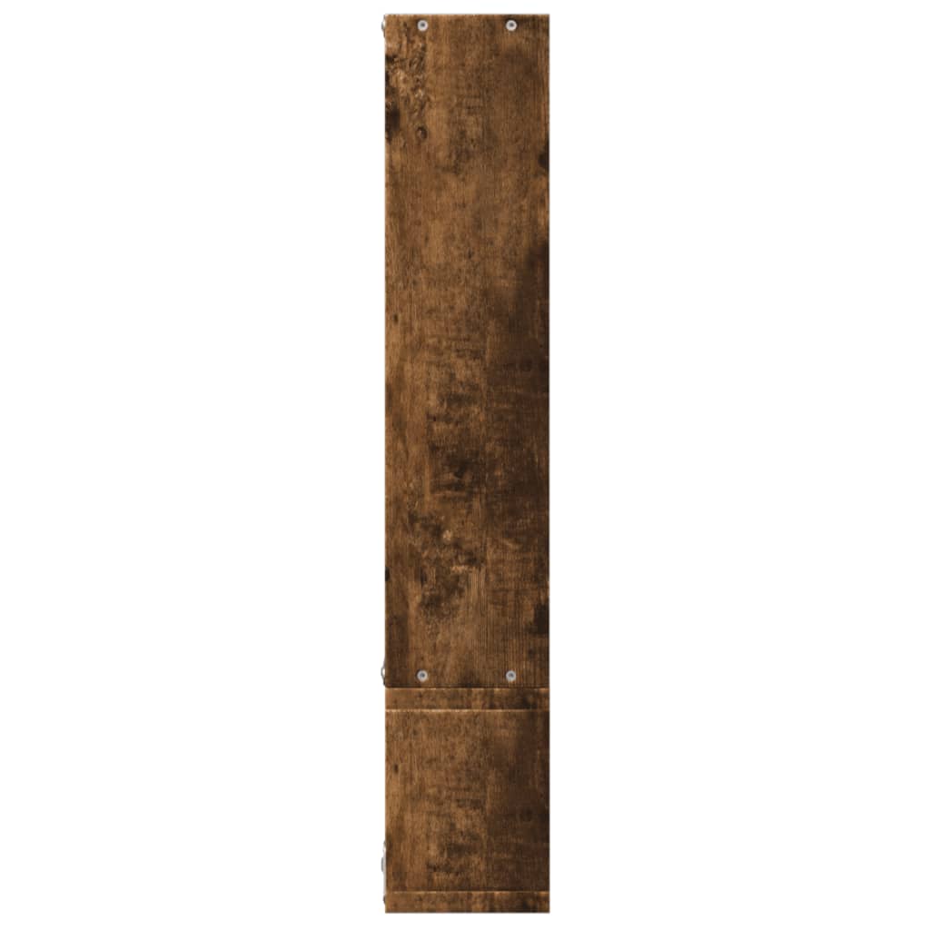 Wandschap 96X12X64 Cm Bewerkt Hout Kleurig Gerookt eiken