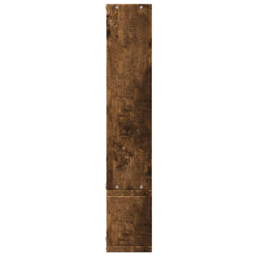 Wandschap 96X12X64 Cm Bewerkt Hout Kleurig Gerookt eiken