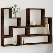 Wandschap 96x12x64 cm gerookt eiken