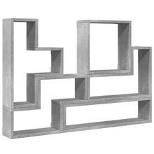 Wandschap 96X12X64 Cm Bewerkt Hout Eikenkleurig Grijs sonoma