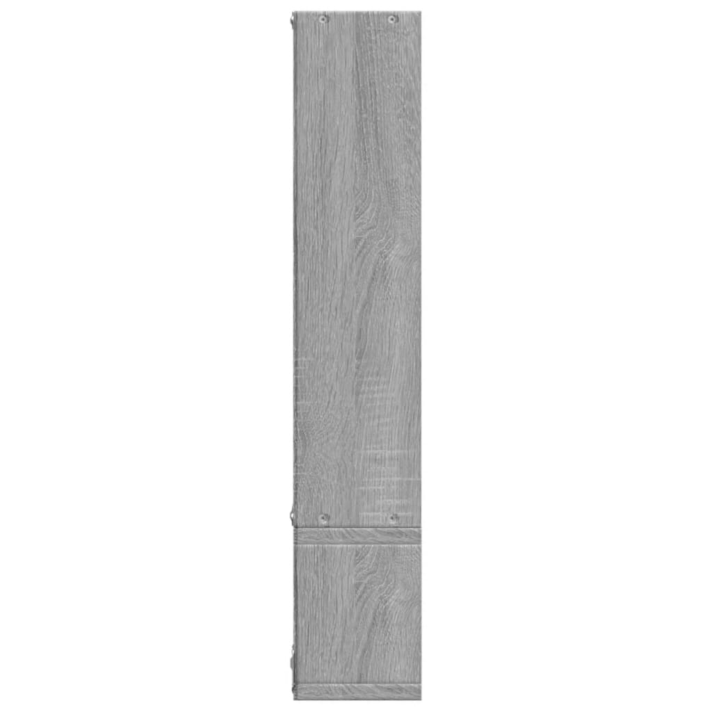 Wandschap 96X12X64 Cm Bewerkt Hout Eikenkleurig Grijs sonoma