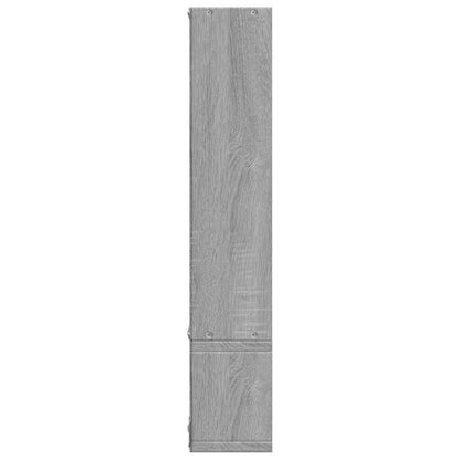 Wandschap 96X12X64 Cm Bewerkt Hout Eikenkleurig Grijs sonoma