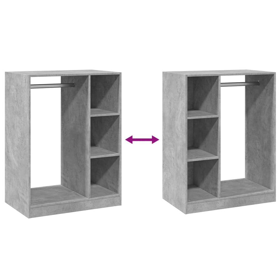 Kledingkast 77x48x102 cm bewerkt hout sonoma eikenkleurig