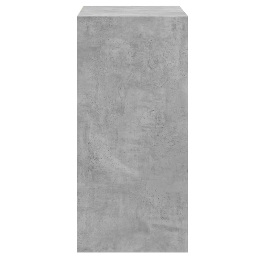 Kledingkast 77X48X102 Cm Bewerkt Hout Betongrijs