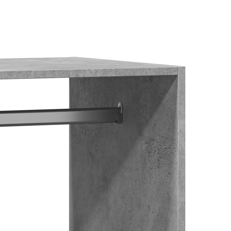 Kledingkast 77X48X102 Cm Bewerkt Hout Betongrijs