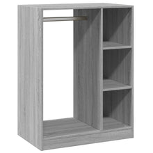 Kledingkast 77x48x102 cm bewerkt hout gerookt eikenkleurig
