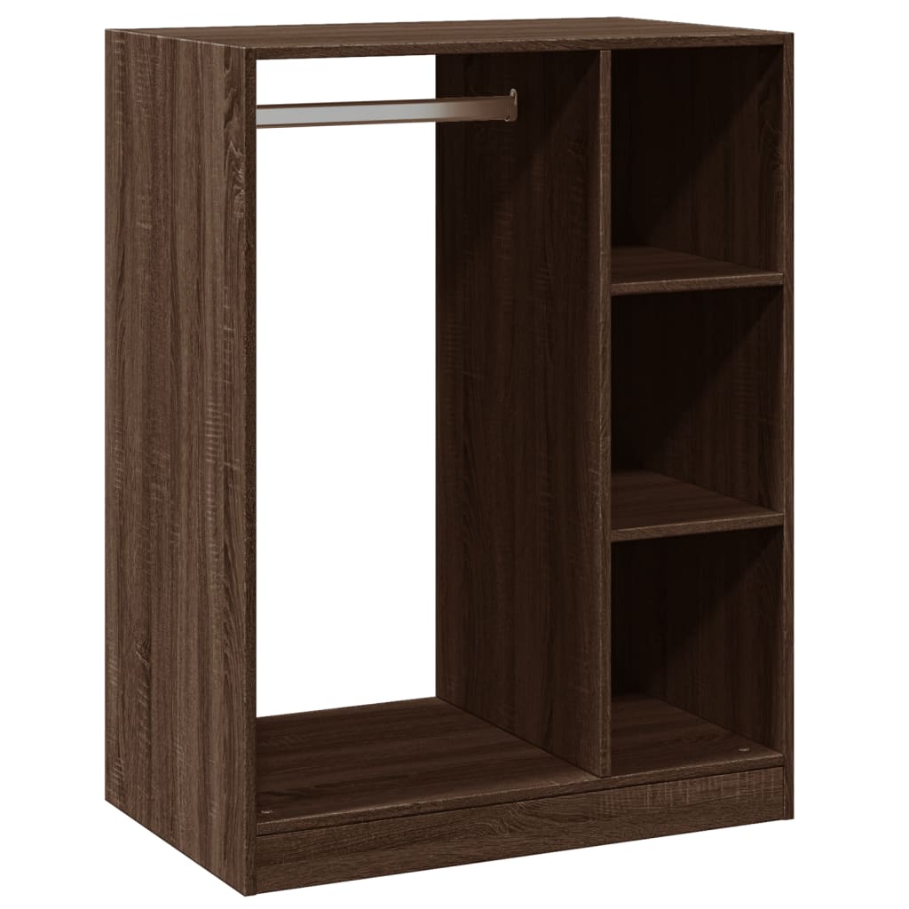 Kledingkast 77x48x102 cm bewerkt hout grijs sonoma eikenkleurig