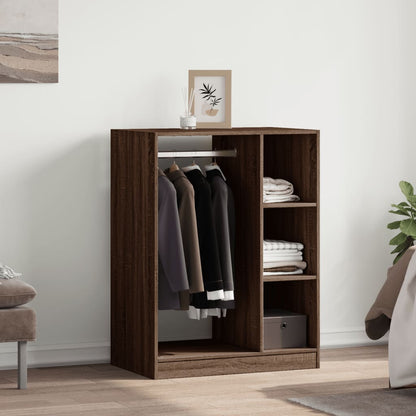 Kledingkast 77x48x102 cm bewerkt hout grijs sonoma eikenkleurig