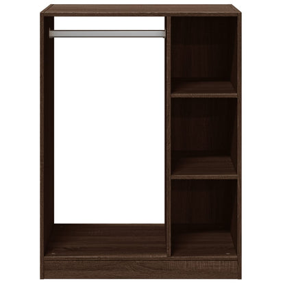Kledingkast 77x48x102 cm bewerkt hout grijs sonoma eikenkleurig
