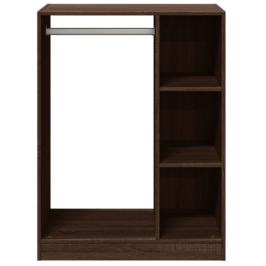 Kledingkast 77x48x102 cm bewerkt hout grijs sonoma eikenkleurig