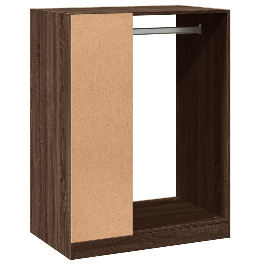 Kledingkast 77x48x102 cm bewerkt hout grijs sonoma eikenkleurig
