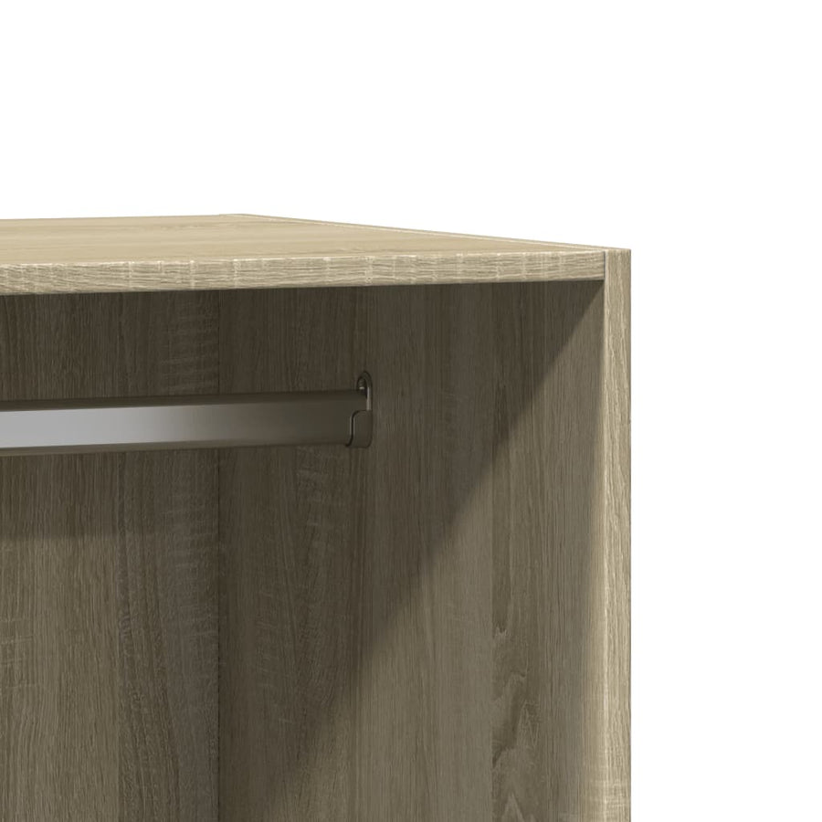 Kledingkast 48x41x102 cm bewerkt hout sonoma eikenkleurig