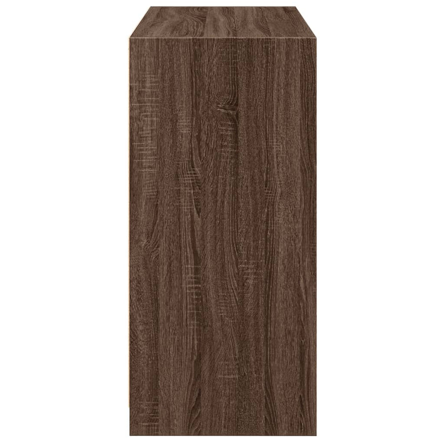 Kledingkast 77x48x102 cm bewerkt hout bruin eikenkleurig