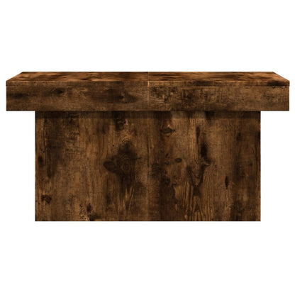 Salontafel 80x55x40 cm bewerkt hout gerookt eikenkleurig