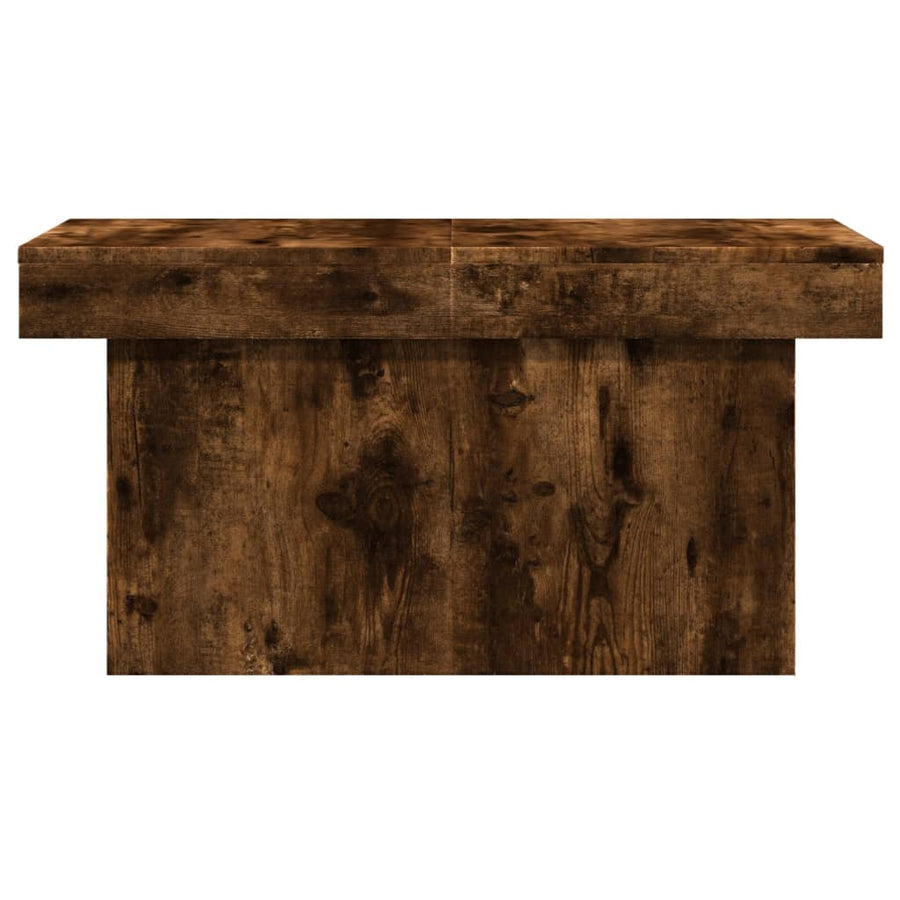 Salontafel 80x55x40 cm bewerkt hout gerookt eikenkleurig