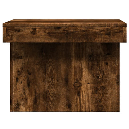 Salontafel 80x55x40 cm bewerkt hout gerookt eikenkleurig