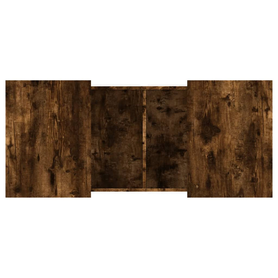 Salontafel 80x55x40 cm bewerkt hout gerookt eikenkleurig