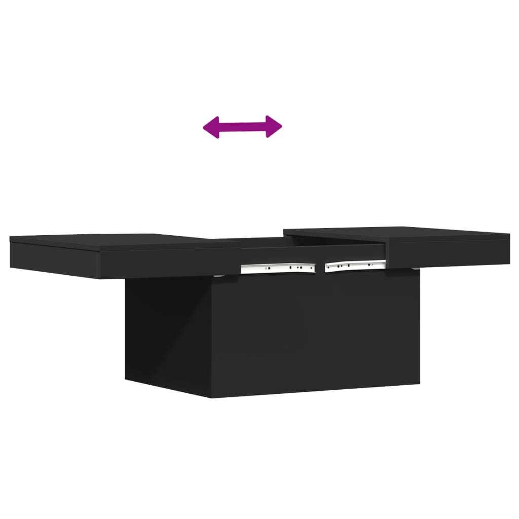 Salontafel 100x55x40 cm bewerkt hout zwart