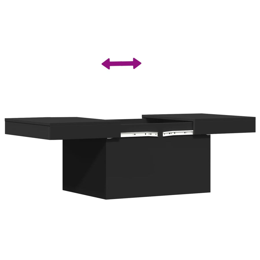 Salontafel 100x55x40 cm bewerkt hout zwart