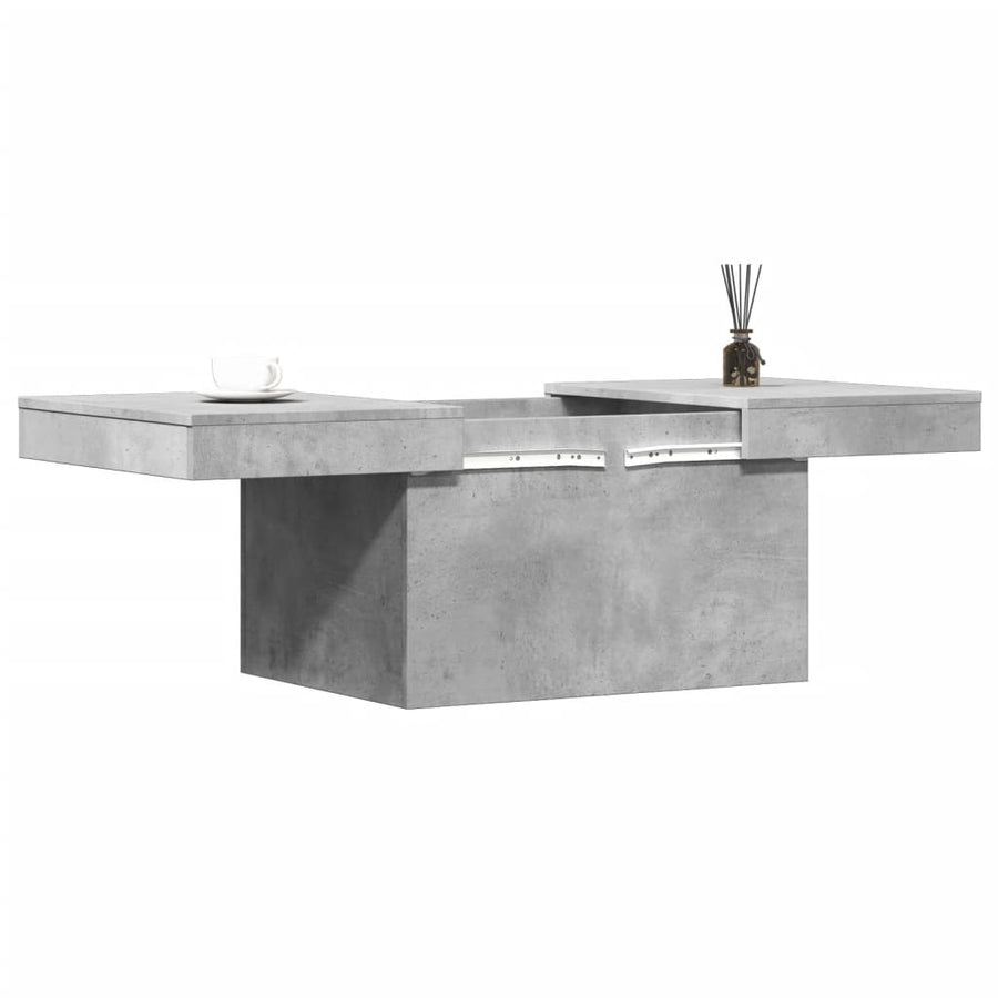 Salontafel 100x55x40 cm bewerkt hout betongrijs
