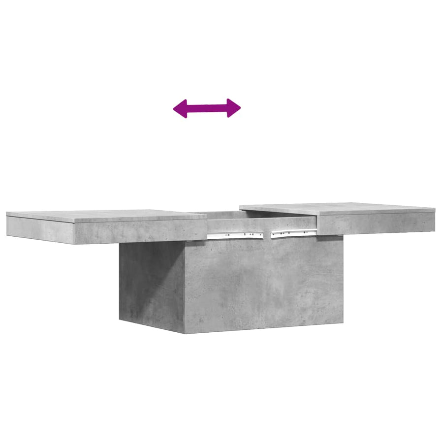 Salontafel 100x55x40 cm bewerkt hout betongrijs