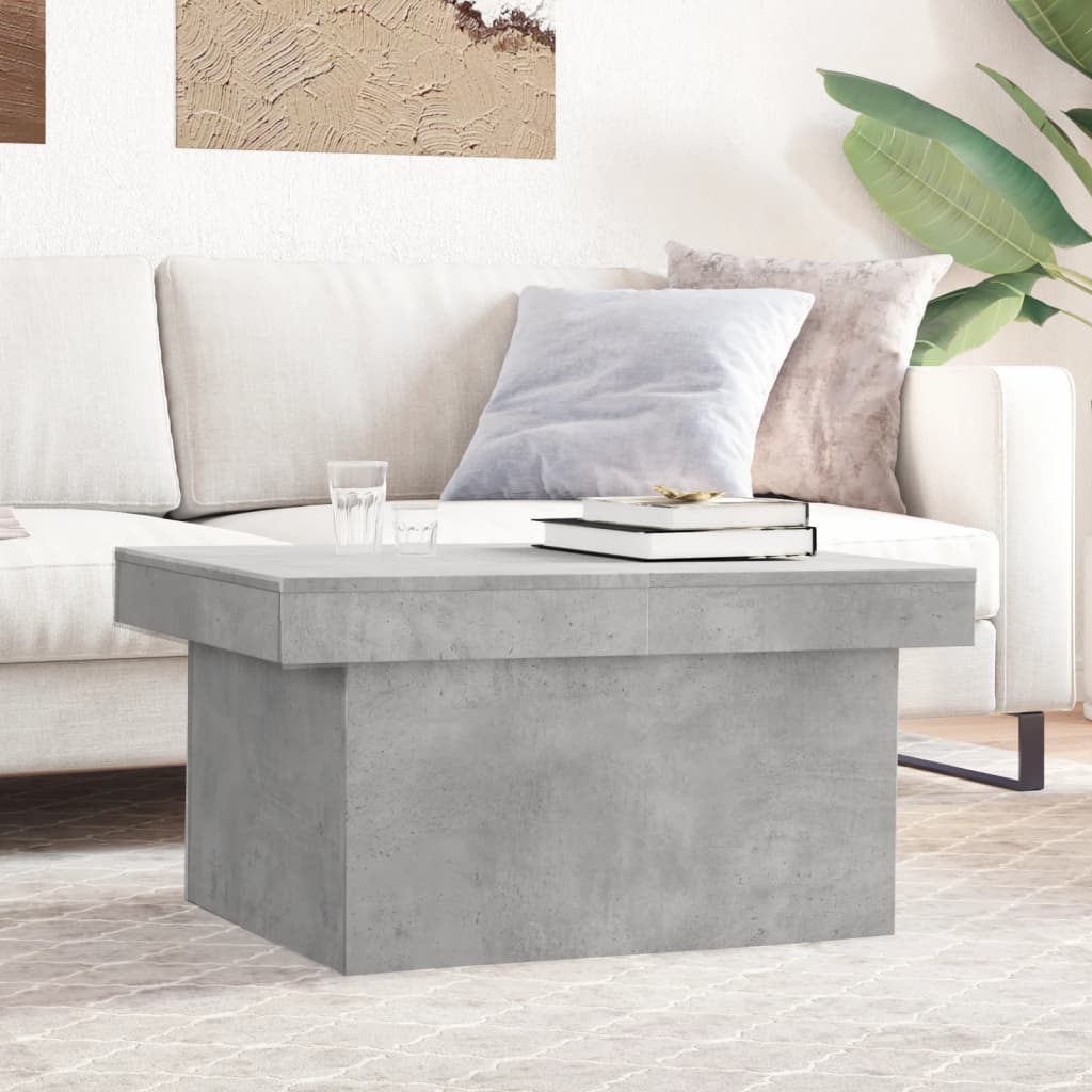 Salontafel 100x55x40 cm bewerkt hout betongrijs