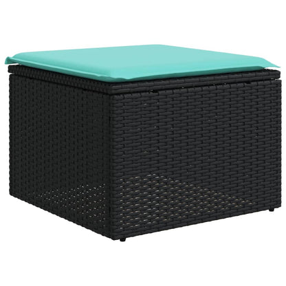 6-Delige Loungeset Met Kussens Poly Rattan 1 Zwart