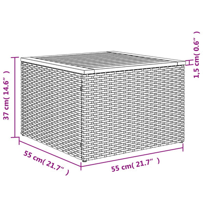 10-Delige Loungeset Met Kussens Poly Rattan Beige