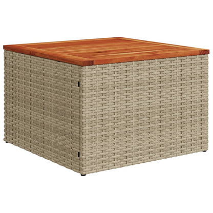 10-Delige Loungeset Met Kussens Poly Rattan Beige