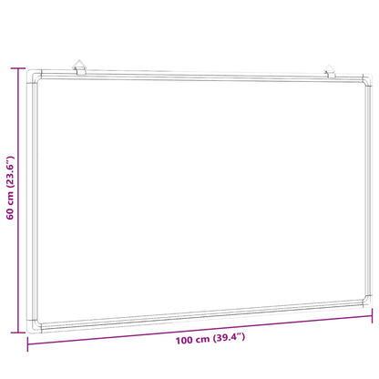 Whiteboard magnetisch 100x60x1,7 cm aluminium