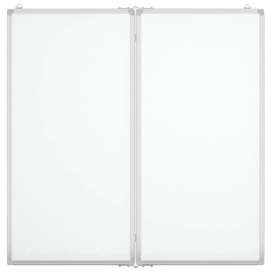 Whiteboard magnetisch inklapbaar 80x80x1,7 cm aluminium