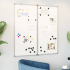 Whiteboard magnetisch inklapbaar 80x80 cm aluminium