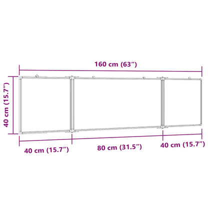 Whiteboard Magnetisch Inklapbaar 160X40X1,7 Cm Aluminium 160 x 40 x 1.7 cm