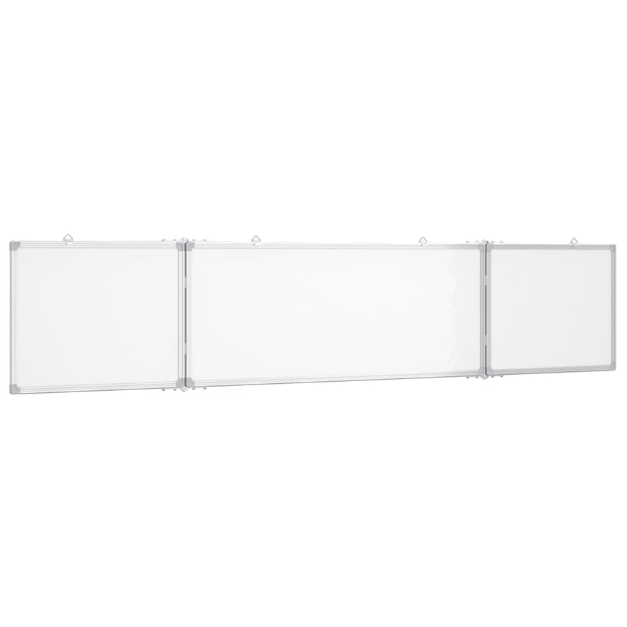 Whiteboard magnetisch inklapbaar 200x40x1,7 cm aluminium