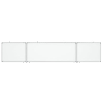 Whiteboard magnetisch inklapbaar 200x40x1,7 cm aluminium