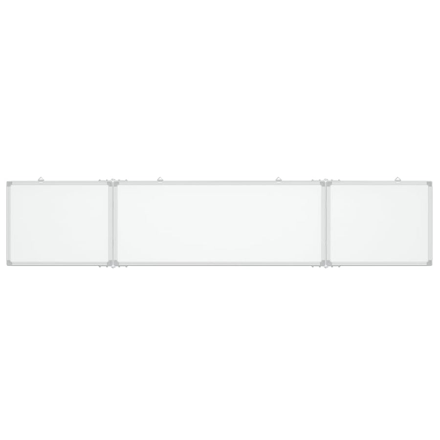 Whiteboard magnetisch inklapbaar 200x40x1,7 cm aluminium