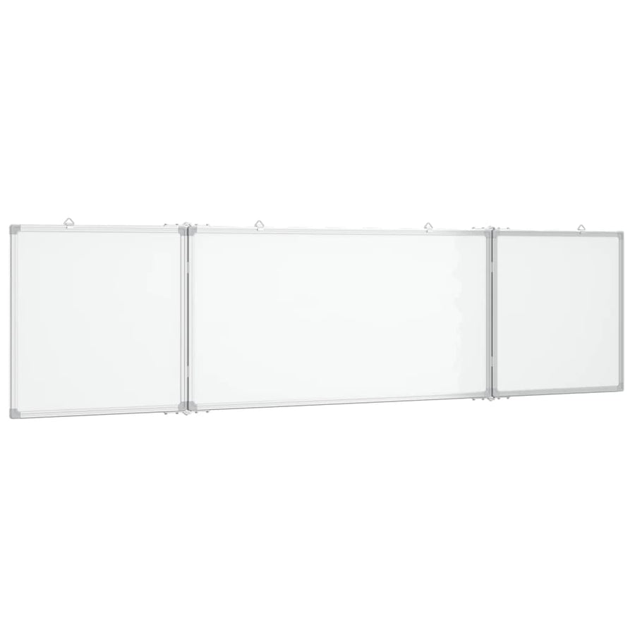 Whiteboard magnetisch inklapbaar 200x50x1,7 cm aluminium