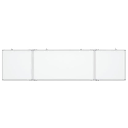 Whiteboard magnetisch inklapbaar 200x50x1,7 cm aluminium
