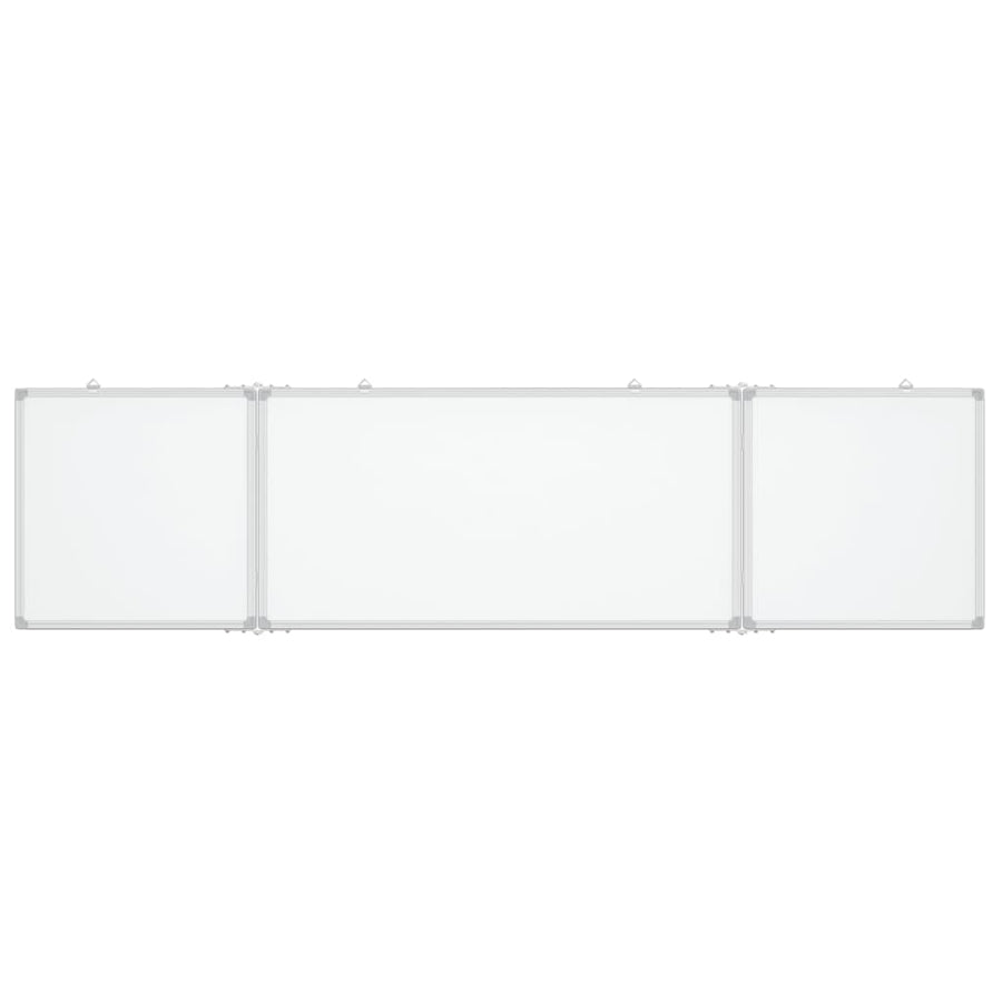 Whiteboard magnetisch inklapbaar 200x50x1,7 cm aluminium