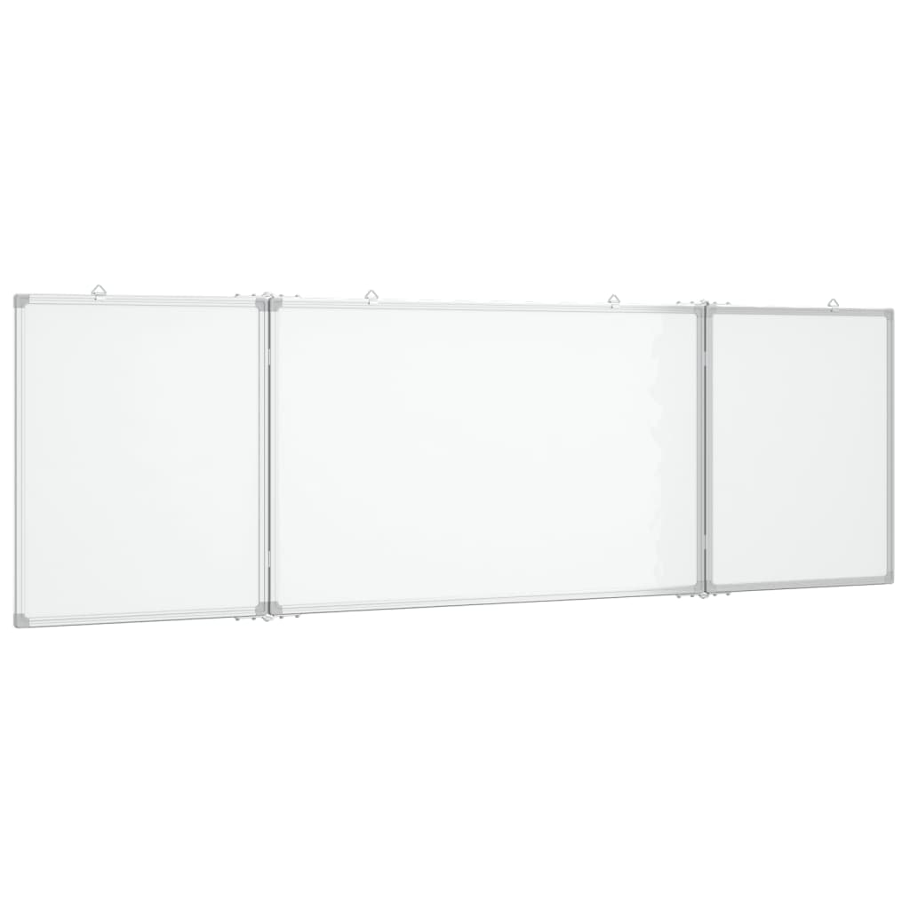 Whiteboard magnetisch inklapbaar 200x60x1,7 cm aluminium