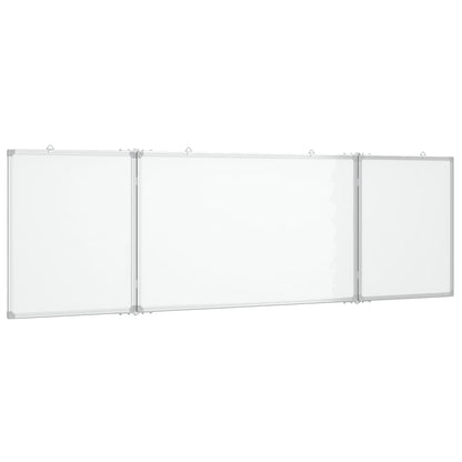 Whiteboard magnetisch inklapbaar 200x60x1,7 cm aluminium