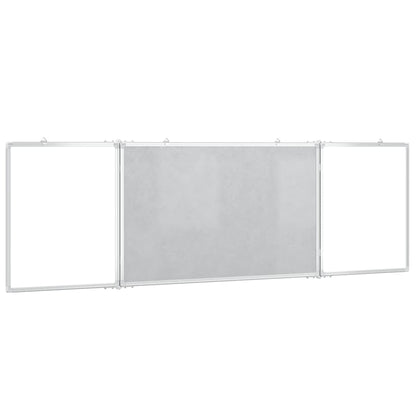 Whiteboard magnetisch inklapbaar 200x60x1,7 cm aluminium