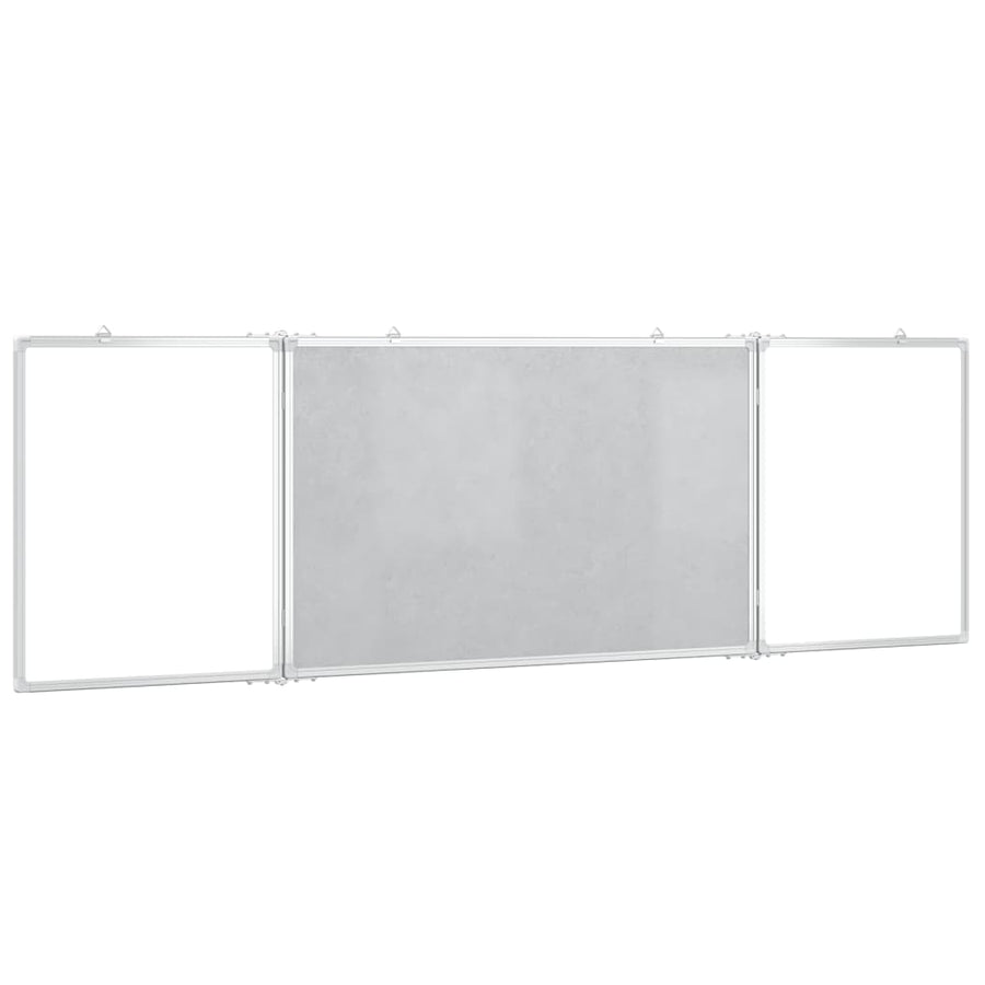 Whiteboard magnetisch inklapbaar 200x60x1,7 cm aluminium