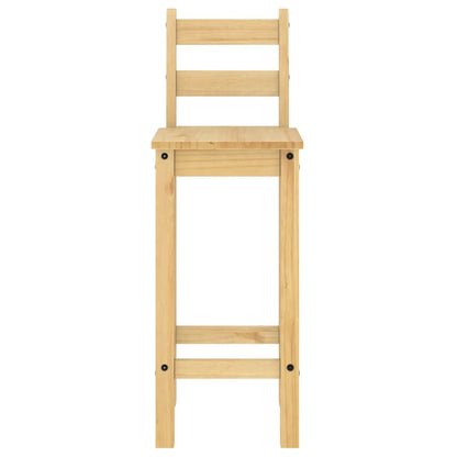 Barstoelen 2 st massief grenenhout
