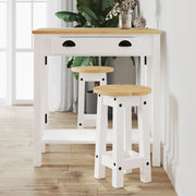 Barset 3-delig massief grenenhout wit