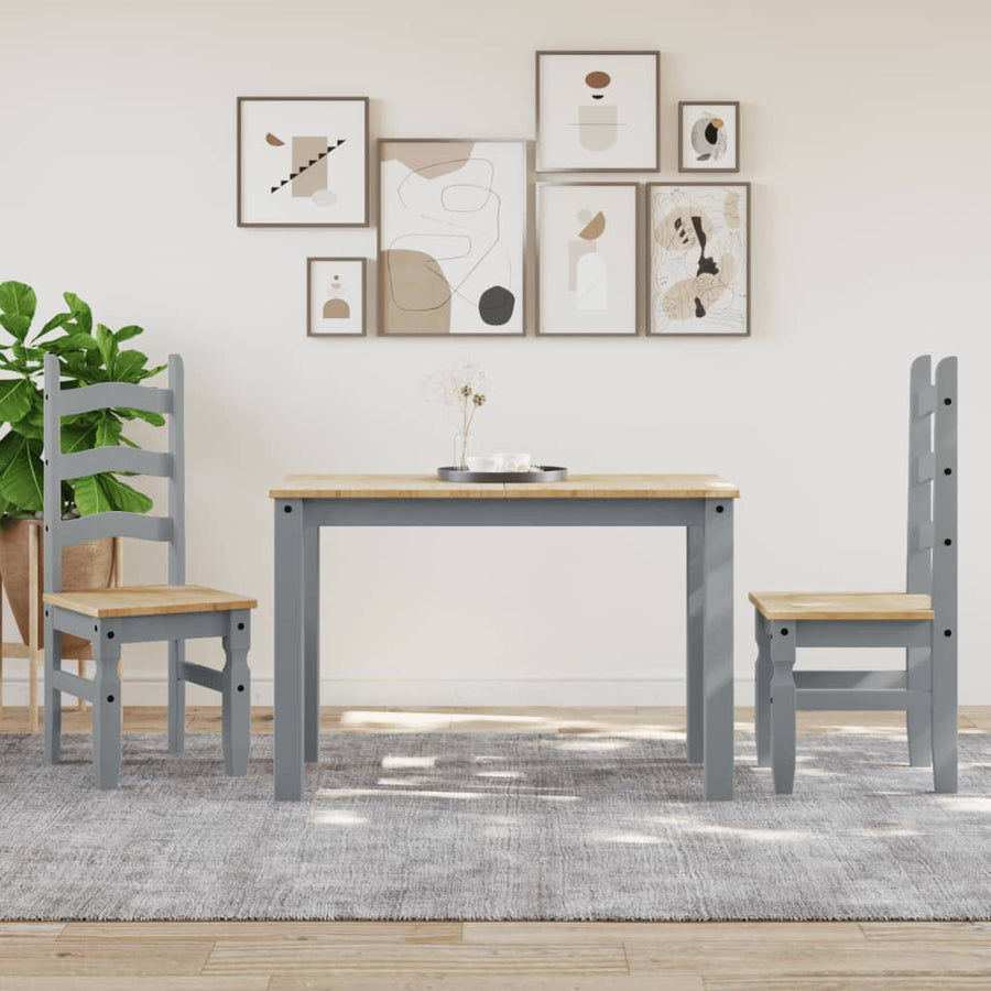 Eettafel Panama 117x60x75 cm massief grenenhout grijs